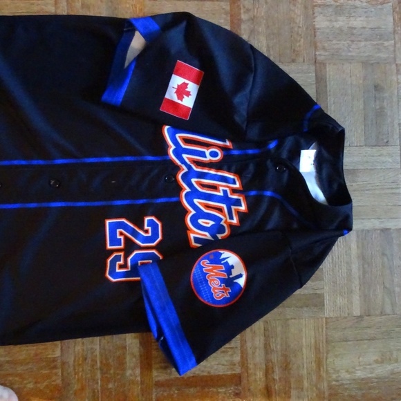 ATHLETICS INTERNATIONAL METS MILTON JERSEY  BUTTON UP TOP - Picture 2 of 3